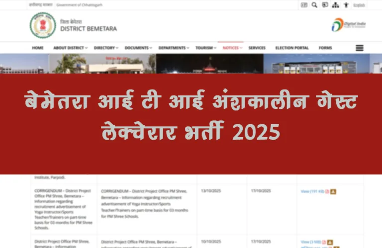 Bemetara ITI Guest lecturar recruitment 2025 768x499 jpg