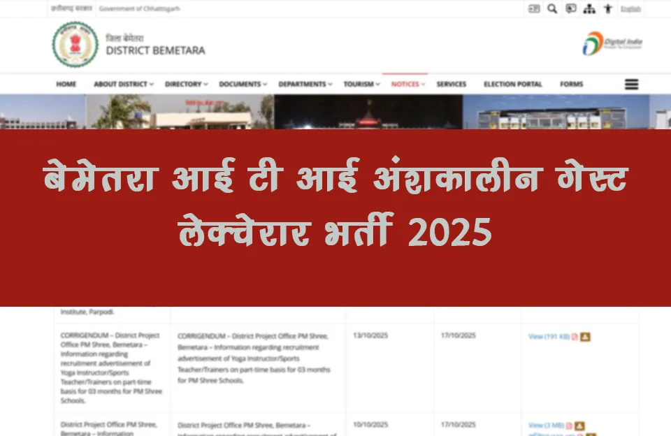 Bemetara-ITI-Guest-lecturar-recruitment-2025