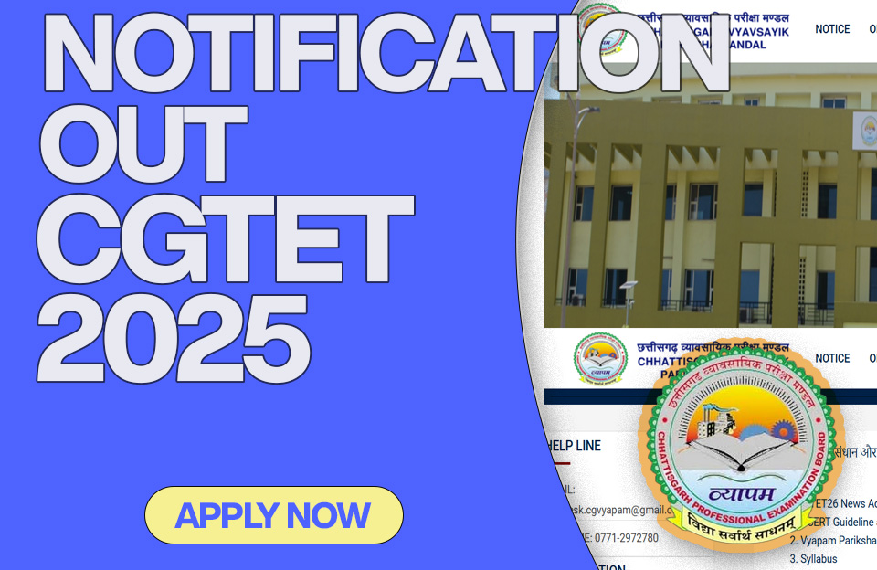 CGTET 2026 NOTIFICATION OUT